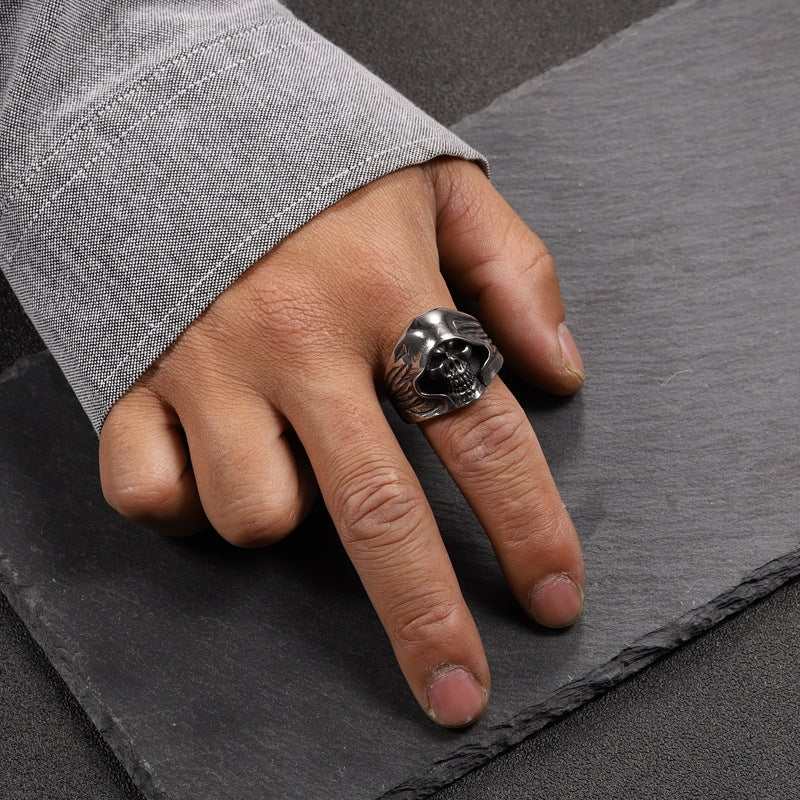 Wholesale Punk Grim Reaper Skull Men's Ring